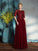 A-Line/Princess Bateau Applique 1/2 Sleeves Long Chiffon Mother of the Bride Dresses CICIP0007128