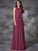 A-line/Princess Jewel Ruffles Sleeveless Long Chiffon Bridesmaid Dresses CICIP0005510