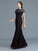 Trumpet/Mermaid Scoop Short Sleeves Lace Floor-Length Mother of the Bride Dresses CICIP0007311
