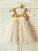 A-line/Princess Spaghetti Straps Sleeveless Ruffles Tea-Length Sequins Flower Girl Dresses CICIP0007824