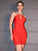 Sheath/Column Jersey Ruched Halter Sleeveless Short/Mini Homecoming Dresses CICIP0004799