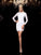Sheath/Column Scoop Lace Long Sleeves Short Elastic Woven Satin Cocktail Dresses CICIP0008462