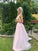 A-Line/Princess Strapless Sleeveless Floor-Length Applique Tulle Dresses CICIP0004682