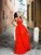 A-Line/Princess Sleeveless V-Neck Organza Ruffles Asymmetrical Dresses CICIP0004839
