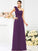 A-Line/Princess One-Shoulder Hand-Made Flower Sleeveless Long Chiffon Bridesmaid Dresses CICIP0005311