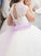 Ball Gown Jewel Short Sleeves Sash/Ribbon/Belt Floor-Length Tulle Flower Girl Dresses CICIP0007727