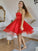 A-Line/Princess Satin Sleeveless Ruffles Sweetheart Short/Mini Homecoming Dresses CICIP0004650