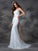 Trumpet/Mermaid Strapless Sash/Ribbon/Belt Sleeveless Long Lace Wedding Dresses CICIP0006769