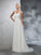 A-Line/Princess V-neck Beading Sleeveless Long Chiffon Wedding Dresses CICIP0006610