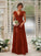 A-Line/Princess Chiffon Ruffles V-neck Sleeveless Sweep/Brush Train Bridesmaid Dresses CICIP0004927