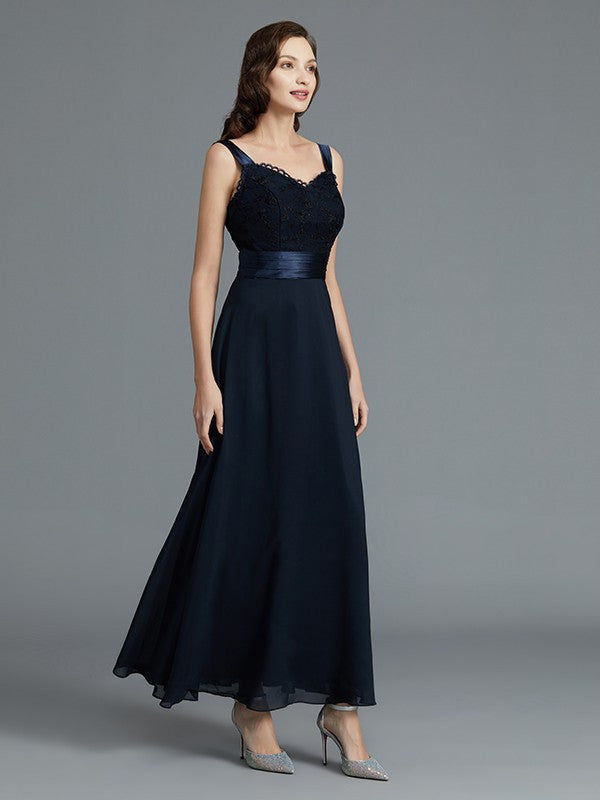 A-Line/Princess Sweetheart Sleeveless Chiffon Ankle-Length Mother of the Bride Dresses CICIP0007236