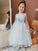 A-Line/Princess Tulle Hand-Made Flower Scoop Sleeveless Ankle-Length Flower Girl Dresses CICIP0007547