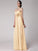 Sheath/Column Sweetheart Sleeveless Pleats Hand-Made Flower Long Chiffon Bridesmaid Dresses CICIP0005798