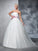Ball Gown Strapless Bowknot Sleeveless Long Net Wedding Dresses CICIP0006859