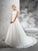Ball Gown Sheer Neck Sash/Ribbon/Belt Sleeveless Long Net Wedding Dresses CICIP0006639