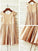 A-line/Princess Scoop Short Sleeves Tea-Length Sequins Flower Girl Dresses CICIP0007693