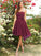 A-Line/Princess Sweetheart Hand-Made Flower Sleeveless Short Chiffon Bridesmaid Dresses CICIP0005463