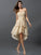 A-Line/Princess Sweetheart Hand-Made Flower Sleeveless High Low Chiffon Bridesmaid Dresses CICIP0005294