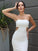 Sheath/Column Stretch Crepe Strapless Sleeveless Floor-Length Wedding Dresses CICIP0007032