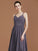 A-Line/Princess Lace Spaghetti Straps Sleeveless Floor-Length Chiffon Bridesmaid Dress CICIP0005813