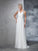 A-Line/Princess V-neck Ruched Sleeveless Long Chiffon Wedding Dresses CICIP0006630