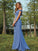 Sheath/Column Chiffon Ruched V-neck Sleeveless Floor-Length Bridesmaid Dresses CICIP0005002