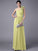 Sheath/Column One-Shoulder Sleeveless Pleats Long Chiffon Bridesmaid Dresses CICIP0005498