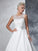 Ball Gown Sheer Neck Lace Sleeveless Long Net Wedding Dresses CICIP0006665