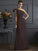 Sheath/Column One-Shoulder Sleeveless Pleats Long Elastic Woven Satin Bridesmaid Dresses CICIP0005615