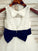 A-Line/Princess Tulle Bowknot Scoop Sleeveless Tea-Length Flower Girl Dresses CICIP0007519