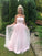 A-Line/Princess Strapless Sleeveless Floor-Length Applique Tulle Dresses CICIP0004682