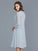A-Line/Princess Scoop Ruffles Chiffon Knee-Length Sleeveless Mother of the Bride Dresses CICIP0007224