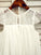 A-Line/Princess Chiffon Lace Scoop Sleeveless Tea-Length Flower Girl Dresses CICIP0007518
