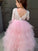 A-Line/Princess Tulle Lace Scoop 3/4 Sleeves Ankle-Length Flower Girl Dresses CICIP0007497