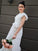 A-Line/Princess Chiffon Ruffles Scoop Short Sleeves Floor-Length Junior/Girls Bridesmaid Dresses CICIP0005874