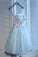 A Line One Shoulder Juniors Tulle Homecoming Dresses, Cute Graduation Dress with Flower N1944