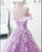 Lilac Off the Shoulder Gorgeous Long Prom Dress, Charming Formal Dress with Flowers N2539