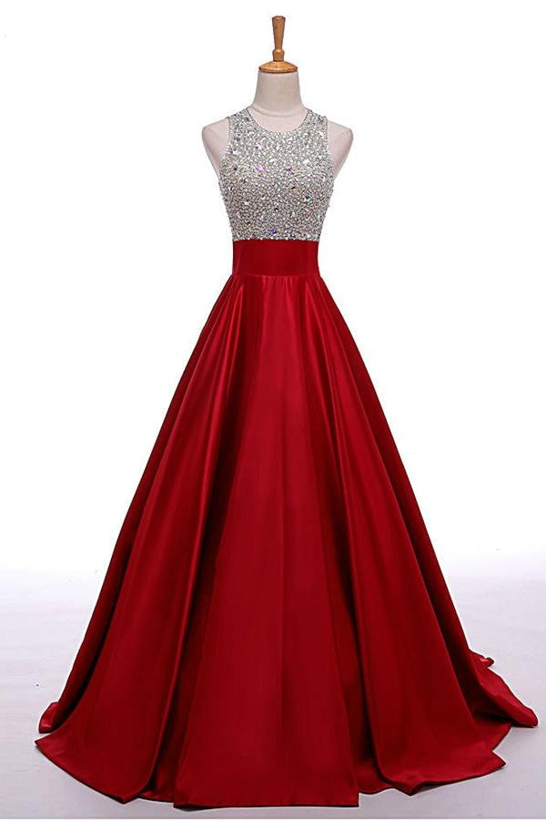 High Low Beaded Red Prom Dresses,Beautiful Evening Dresses,Simple Cheap Prom Gowns,Modest Graduation Dresses DR0454