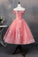 Knee Length Tulle Graduation Dress with Appliques, Off the Shoulder Dress with Flowers N2134