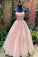 Spaghetti Straps Floor Length Tulle Prom Dress with Lace Appliques N2451