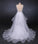 Unique V Neck Sleeveless Tulle Wedding Dresses, Asymmetrical Long Bridal Dresses N2290