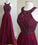 Long Prom Dress Halter Neckline,Chiffon O-neck Long Dress with Rhinestones, Graduation Dresses,N63