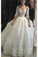 Vintage Appliqued Half Sleeve Wedding Dress, Flowers Ball Gown Luxury Tulle Wedding Dress,N133