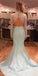 Two Pieces High Neck Long Sleeve Lace Prom Dresses,Sexy Mermaid Evening Dress N64
