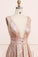A Line Deep V Neck Long Prom Dress with Sequins, Glitter Sleeveless Evening Dress N2271