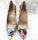 High-heels with colorful patterns, Fashion Evening Party Shoes, yy10