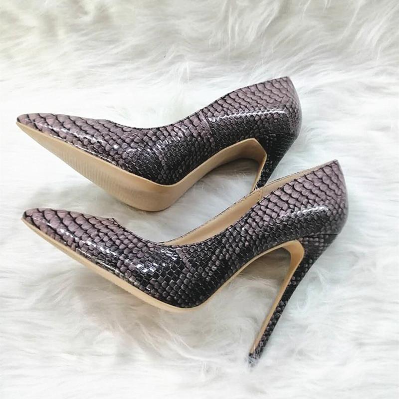 High-heels with purple snakeskin pattern, Fashion Evening Party Shoes, yy13