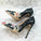 High-heels with ink lotus pattern, Fashion Evening Party Shoes, yy15