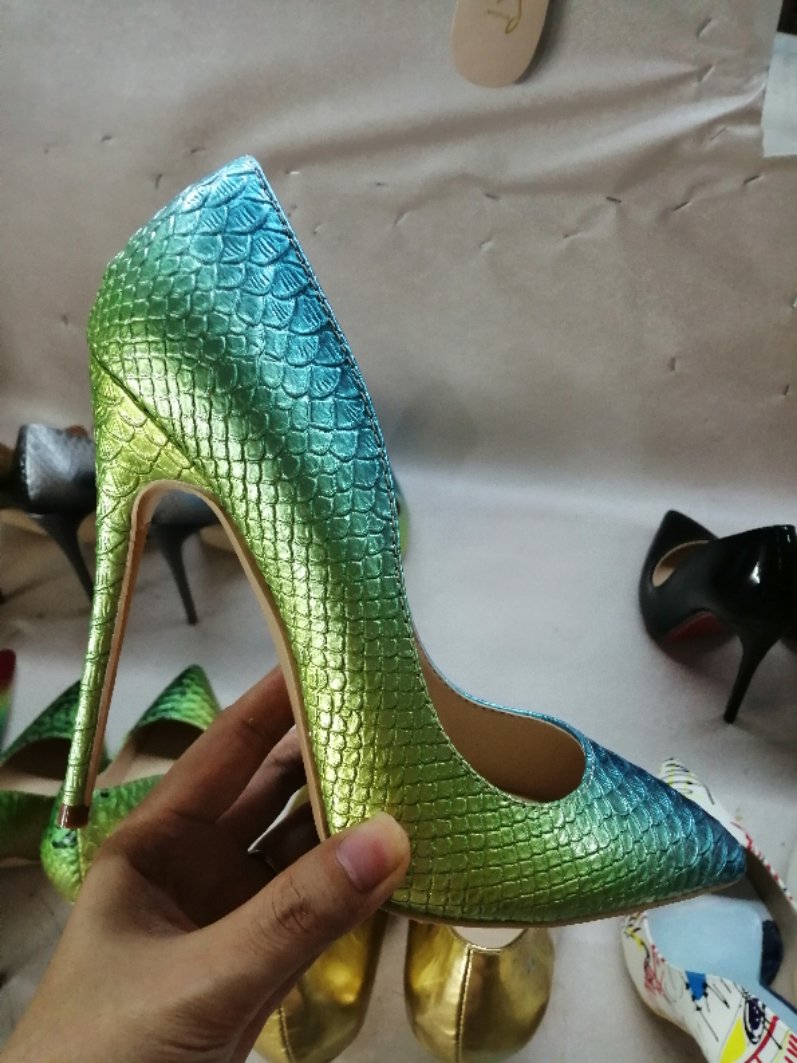 High-heels with snakeskin patterns, Fashion Evening Party Shoes, yy22-1